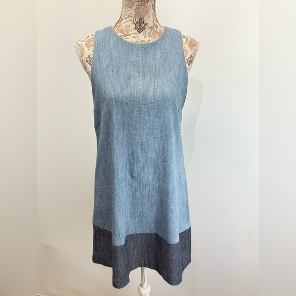 ALICE + OLIVIA Two-Tone Blue DORIS tank dress size 4 - Picture 9 of 14